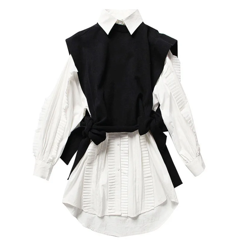 2019 New Spring Fashion Women Clothes Round Neck Sleeves Knits Vest Turn-down Collar Ruffles Single Breasted Dress C305
2019 New Spring Fashion Women Clothes Round Neck Sleeves Knits Vest Turn-down Collar Ruffles Single Breasted Dress C305