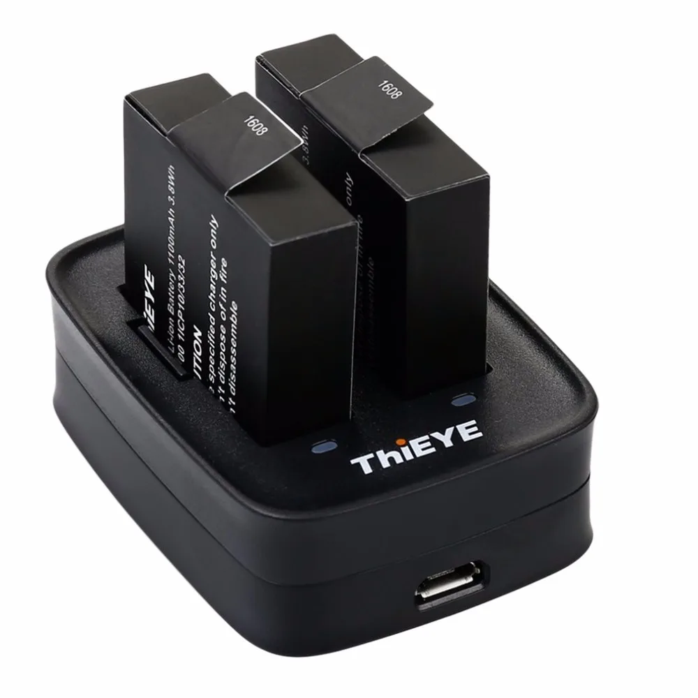 Original THIEYE 1100mAh Action Camera Battery USB Charging Dock Double Charging Battery Charger for THIEYE T5e/T5 Camera
Original THIEYE 1100mAh Action Camera Battery USB Charging Dock Double Charging Battery Charger for THIEYE T5e/T5 Camera