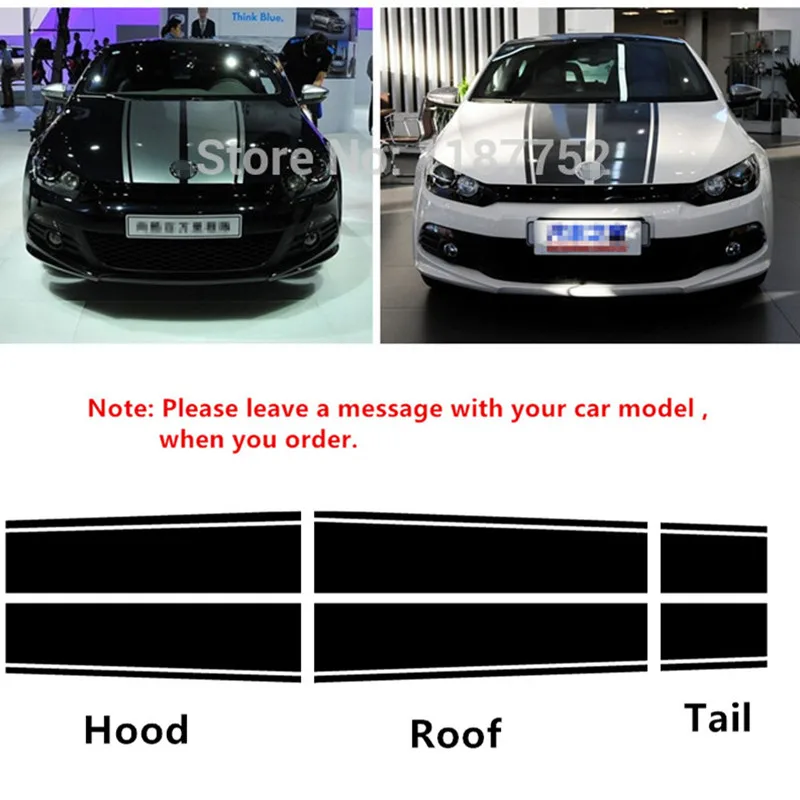 Sport Styling Black Line Stickers Personalized Hood+Roof+Tail Car Customized Body Decal For Volkswagen Scirocco POLO Golf 6
Sport Styling Black Line Stickers Personalized Hood+Roof+Tail Car Customized Body Decal For Volkswagen Scirocco POLO Golf 6