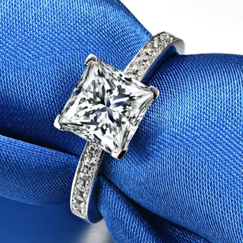 Four-claw Prong Setting Rings 2ct Carat Simulated Moissanite Marriage Simple Square Classic Rings S925 Sterling Silver Jewelry
Four-claw Prong Setting Rings 2ct Carat Simulated Moissanite Marriage Simple Square Classic Rings S925 Sterling Silver Jewelry