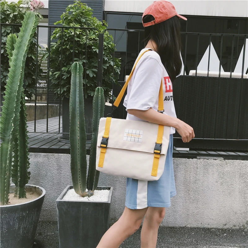 Menghuo Top Quality Women Canvas Backpack Bookbag Female Dual Purpose Shoulder Bag Daily Travel Backpacks Crossbody Bags Mochila (62)
