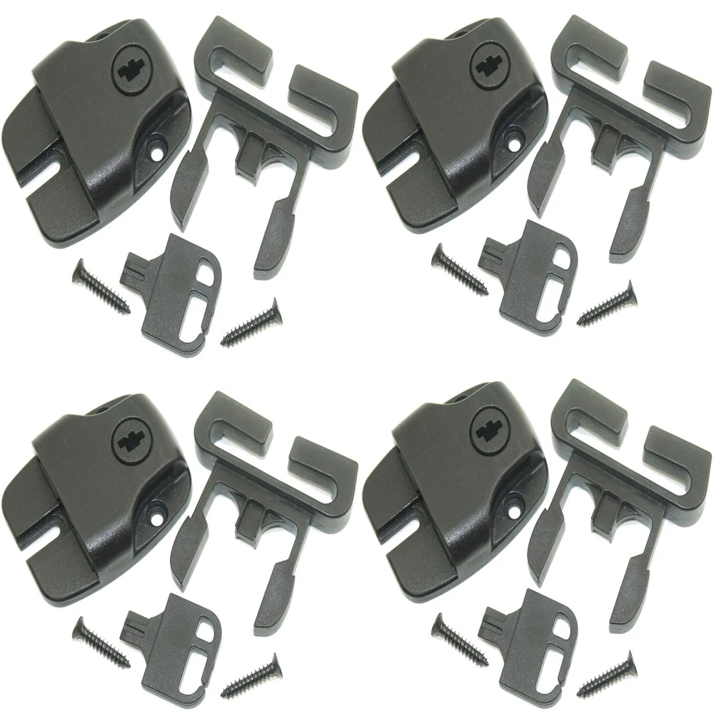 

4 Spa Hot Tub Cover Broken Latch Repair Kit Clip Lock with key and hardware for 1 inch webbing Latch Buckles + Keys + Screws