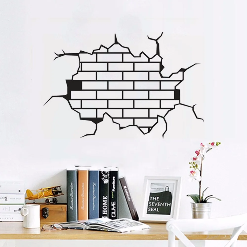 Home Decor Wall Art Mural 3D Creative Break The Wall Brick Vinyl Wall Sticker Removable New Design Bricks Wall Decal AY1523
Home Decor Wall Art Mural 3D Creative Break The Wall Brick Vinyl Wall Sticker Removable New Design Bricks Wall Decal AY1523