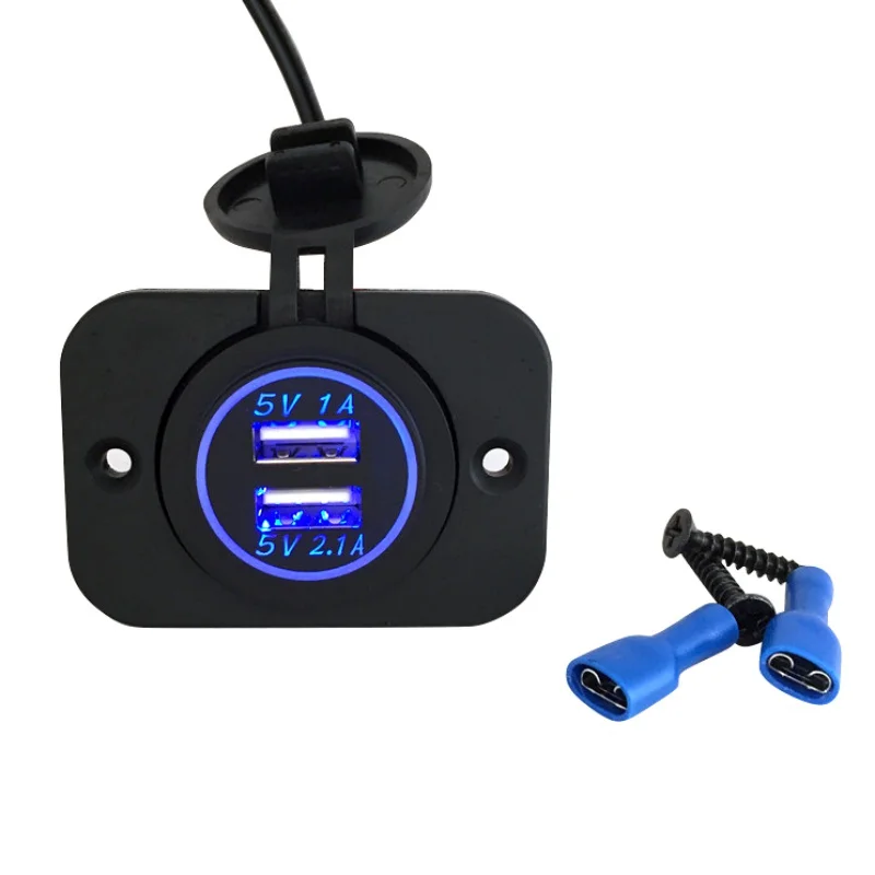 Motorcycle Dual USB Socket Charger Power Adapter Outlet Power Mobile Phone Charger with LED 12-24V for Auto Car Truck ATV Boat
Motorcycle Dual USB Socket Charger Power Adapter Outlet Power Mobile Phone Charger with LED 12-24V for Auto Car Truck ATV Boat