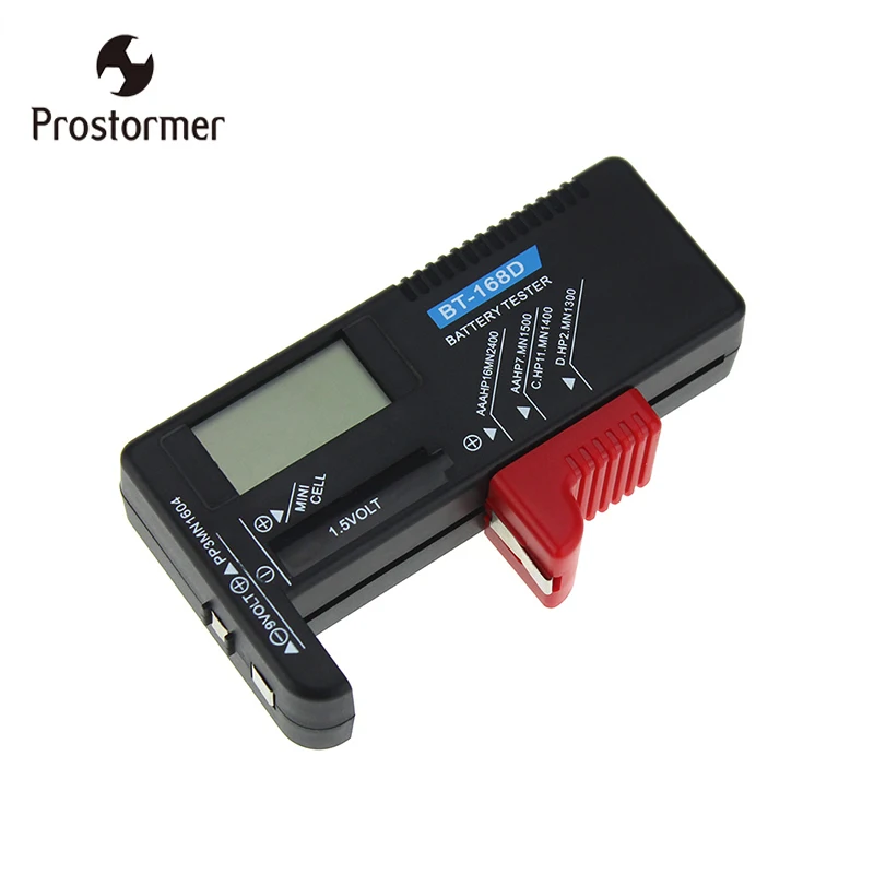 Prostormer Universal Digital Battery Tester Electronic Battery Volt Checker for AA AAA 9V Button Cell Multi Size Voltage Meter
Prostormer Universal Digital Battery Tester Electronic Battery Volt Checker for AA AAA 9V Button Cell Multi Size Voltage Meter