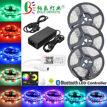 BOLEDENGYE 5m 10m 15m Waterproof LED Strip Ribbon+Bluetooth RGB LED Controller+12V Power Adapter For Living Room Home Decoration
BOLEDENGYE 5m 10m 15m Waterproof LED Strip Ribbon+Bluetooth RGB LED Controller+12V Power Adapter For Living Room Home Decoration