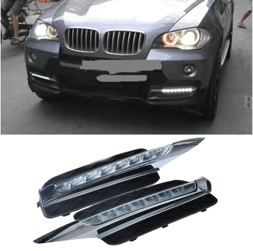 Car Flashing 2Pcs DRL For BMW X5 E70 2007 2008 2009 2010 Daytime Running Lights Daylight Car LED Fog head Lamp cover
Car Flashing 2Pcs DRL For BMW X5 E70 2007 2008 2009 2010 Daytime Running Lights Daylight Car LED Fog head Lamp cover