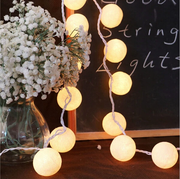 3M 20pcs Cotton Ball Light Curtains String Aladin LED Lamp Warm White Fairy Lights LED Garlands Decorative Lights for Weddings
3M 20pcs Cotton Ball Light Curtains String Aladin LED Lamp Warm White Fairy Lights LED Garlands Decorative Lights for Weddings