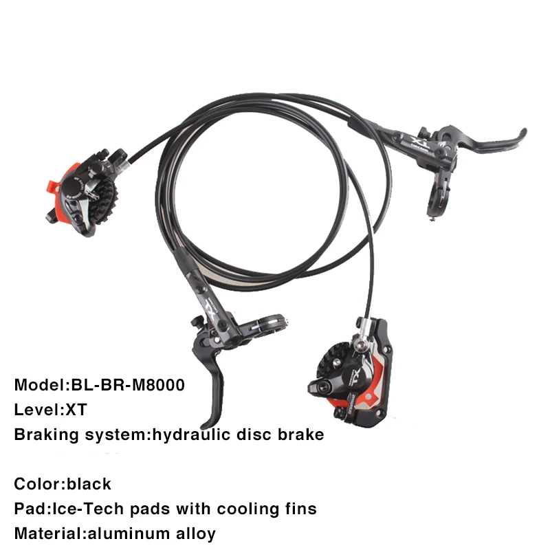 SHIMANO DEORE XT Brakes M8000 Hydraulic Disc Brake Include ICE-TECH PADS Left & Right for Mountain Bike 1000/1700 800/400
SHIMANO DEORE XT Brakes M8000 Hydraulic Disc Brake Include ICE-TECH PADS Left & Right for Mountain Bike 1000/1700 800/400