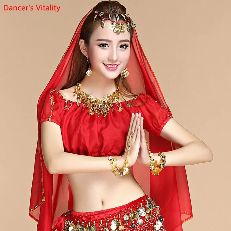 New Women's Belly Dance Costume Chiffon Lantern Short sleeve Gold Coins Tops & Tees Indian Clothing Belly Dance Tops
New Women's Belly Dance Costume Chiffon Lantern Short sleeve Gold Coins Tops & Tees Indian Clothing Belly Dance Tops