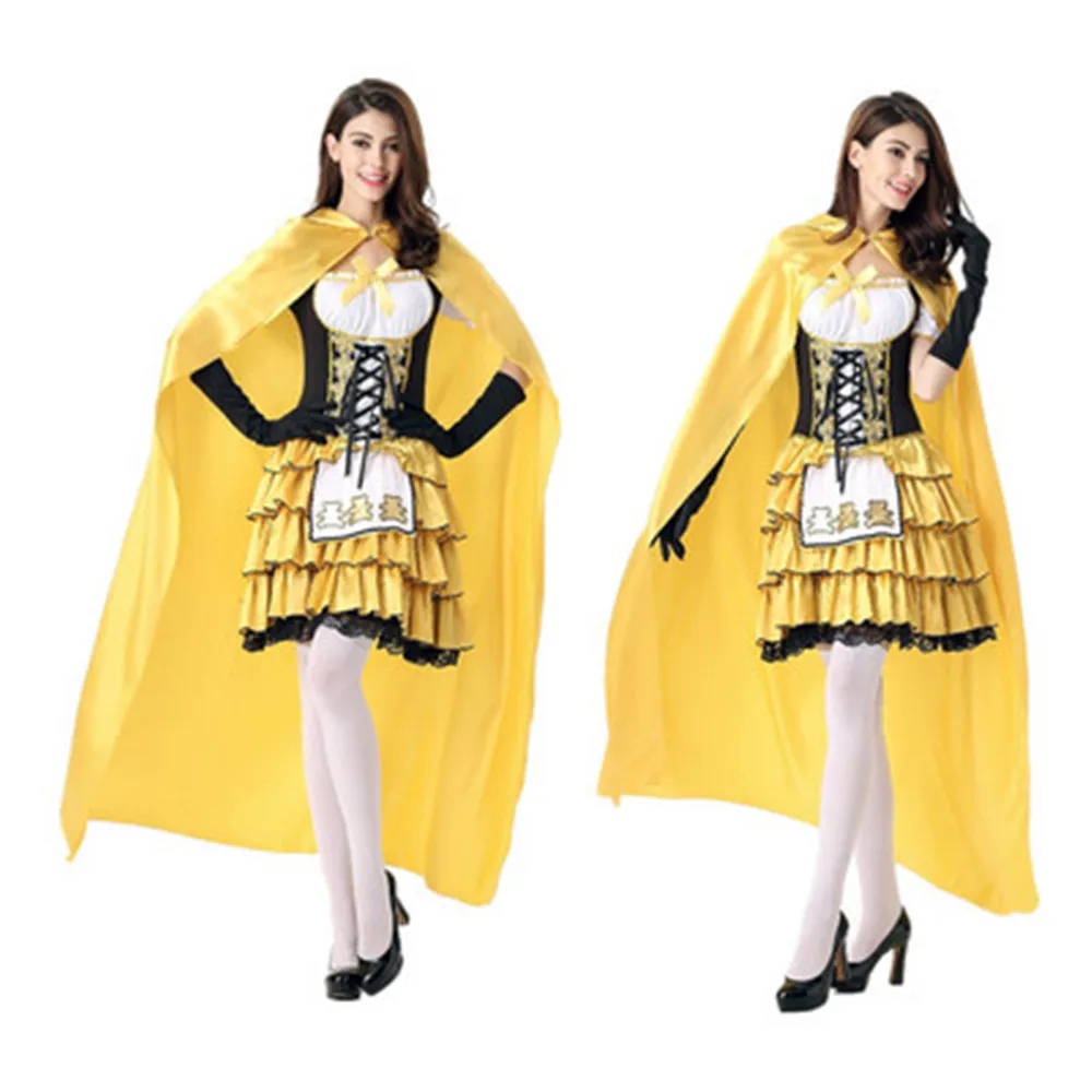 Halloween Cosplay Costume For Women Cute Carton Bear Yellow Dress With Cloak Girls Lolota Princess Dress Cake Vestido One Size
Halloween Cosplay Costume For Women Cute Carton Bear Yellow Dress With Cloak Girls Lolota Princess Dress Cake Vestido One Size
