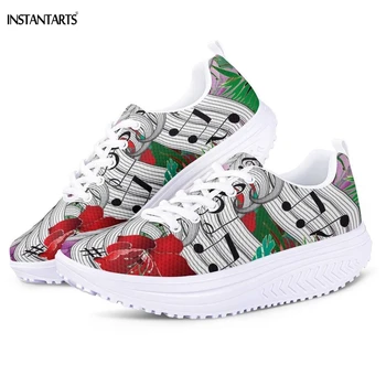 INSTANTARTS Music Notes Floral Pattern Women Fitness Swing Shoes Outdoor Height Increasing Shaping Shoes Platform Wedge Sneakers
INSTANTARTS Music Notes Floral Pattern Women Fitness Swing Shoes Outdoor Height Increasing Shaping Shoes Platform Wedge Sneakers