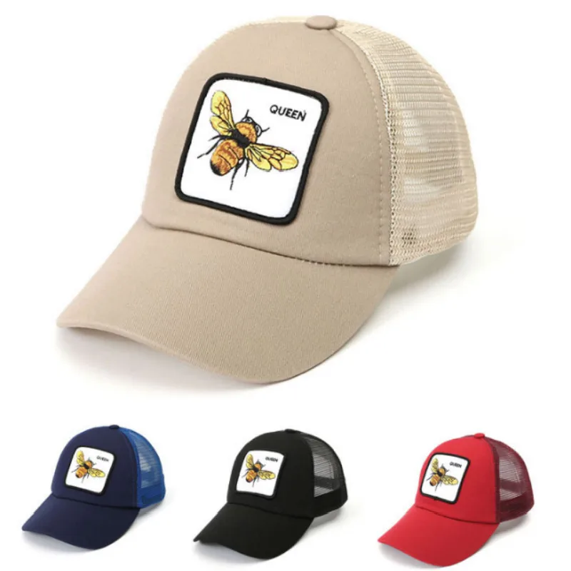 Fashion Animals Embroidery Mesh Baseball Cap Women Queen Bee Snapback Hip Hop Hat Breathable Summer Men Hat Bone Dropshipping
Fashion Animals Embroidery Mesh Baseball Cap Women Queen Bee Snapback Hip Hop Hat Breathable Summer Men Hat Bone Dropshipping