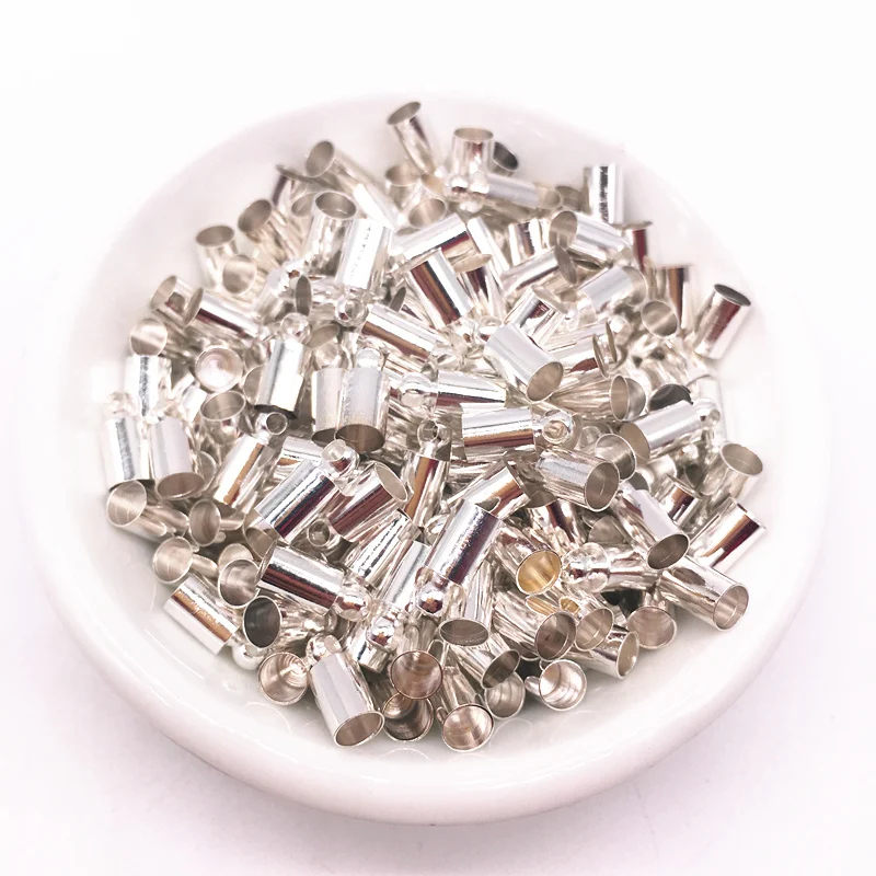 100pcs 4x9mm Silver Round Leather Cord End Cap Clasp for Choose Jewelry Findings Accessories Set Necklace Connector
100pcs 4x9mm Silver Round Leather Cord End Cap Clasp for Choose Jewelry Findings Accessories Set Necklace Connector