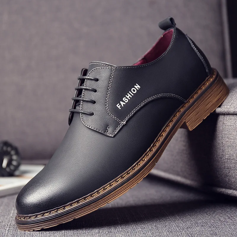 Leather men's shoes 2018 autumn and winter business shoes increased trend men's England low cut casual shoes
Leather men's shoes 2018 autumn and winter business shoes increased trend men's England low cut casual shoes