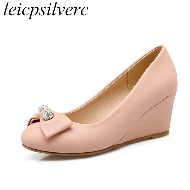 Women Pumps Shoes High Heel Sexy New Fashion Wedges 2018 Spring Autumn Pu Butterfly-knot Crystal Slip-on Party Shoes Pink Beige
Women Pumps Shoes High Heel Sexy New Fashion Wedges 2018 Spring Autumn Pu Butterfly-knot Crystal Slip-on Party Shoes Pink Beige
