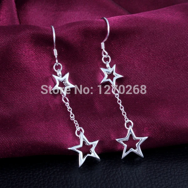 E016 Fashion Jewelry silver plated Star drop earrings beautiful party gifts for women Top Quality
E016 Fashion Jewelry silver plated Star drop earrings beautiful party gifts for women Top Quality