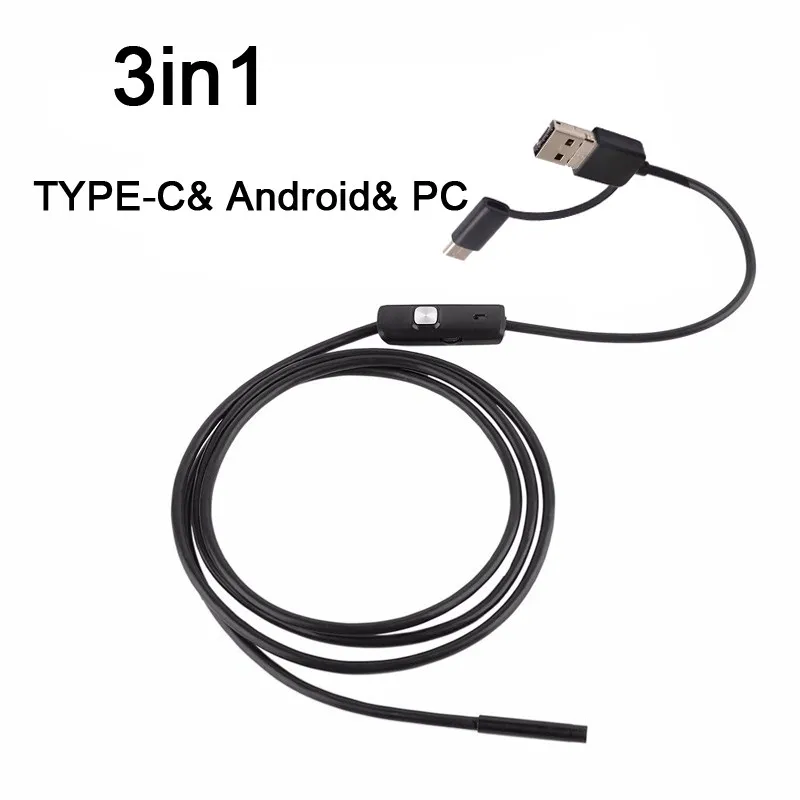 3 in 1 Endoscope Android Type C USB PC Mobile Phone 8mm Lens Adjustable LED Lights Inspection mini Tupe Camera Borescope
3 in 1 Endoscope Android Type C USB PC Mobile Phone 8mm Lens Adjustable LED Lights Inspection mini Tupe Camera Borescope