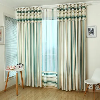 Home Decor Mediterranean Yarn Dyed Striped tulle Window Curtains For living Room/ Bedroom Woven Blackout Curtains
Home Decor Mediterranean Yarn Dyed Striped tulle Window Curtains For living Room/ Bedroom Woven Blackout Curtains
