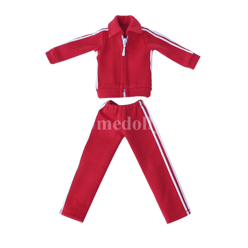 Fashion 1/6 BJD Doll Red Sport Suit Jacket + Pants for Blyth, Azone S, Holala, Middle Blyth, Ixdoll, OB11 Doll Clothes Outfits 
Fashion 1/6 BJD Doll Red Sport Suit Jacket + Pants for Blyth, Azone S, Holala, Middle Blyth, Ixdoll, OB11 Doll Clothes Outfits