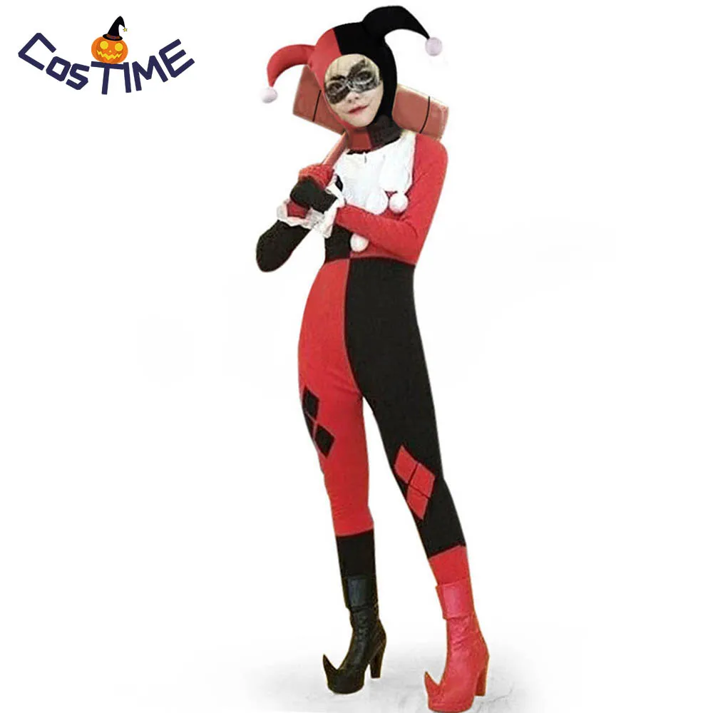 Halloween Fancy Dress Up Outfit Adult Evil Jester Female Costume One Size Adult