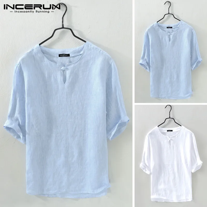 INCERUN 2020 Chinese Style Solid Color Summer Thin Section Pullover Shirt Male Loose Short Sleeve Buckle Cotton Breathable Shirt
INCERUN 2020 Chinese Style Solid Color Summer Thin Section Pullover Shirt Male Loose Short Sleeve Buckle Cotton Breathable Shirt