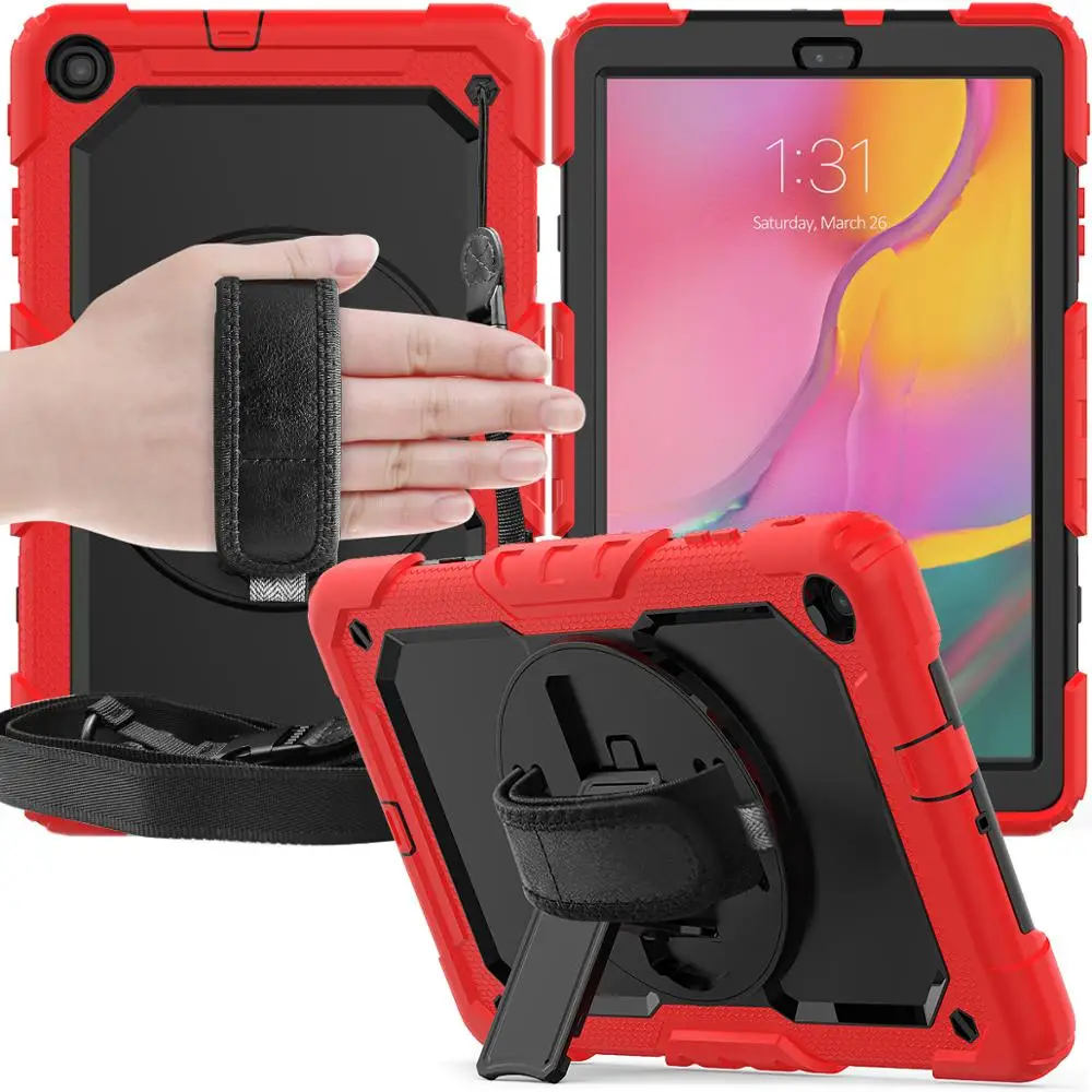 For Samsung Galaxy tab A 10.1 2019 Case SM-T510 SM-T515 360 Rotating Kid Safe Hand Shoulder Strap Built-in Screen Protector Case
For Samsung Galaxy tab A 10.1 2019 Case SM-T510 SM-T515 360 Rotating Kid Safe Hand Shoulder Strap Built-in Screen Protector Case
