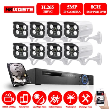 5MP CCTV System POE h.265 NVR Kit 48V Power Onvif 4K Array Security Camera System HD IP Camera Outdoor Surveillance System
5MP CCTV System POE h.265 NVR Kit 48V Power Onvif 4K Array Security Camera System HD IP Camera Outdoor Surveillance System