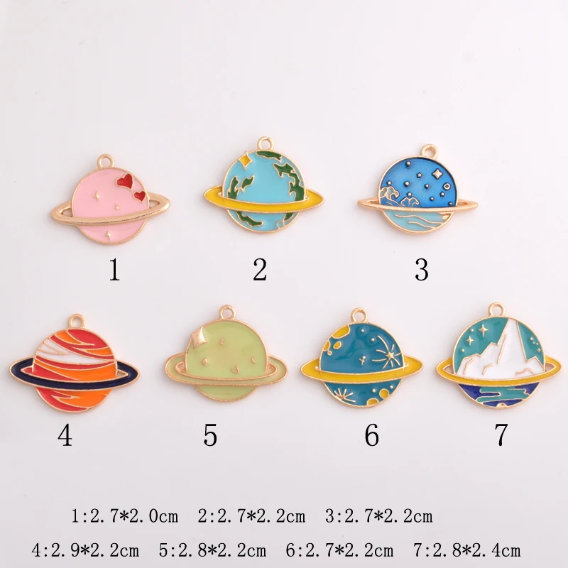 10pcs Oil drop planet pendant, circular personalized satellite pendant, alloy Jupiter, earth accessories DIY jewelry.
10pcs Oil drop planet pendant, circular personalized satellite pendant, alloy Jupiter, earth accessories DIY jewelry.