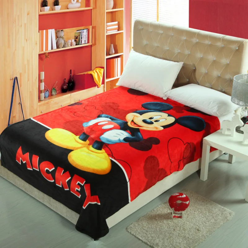 Disney Thin quilt Mickey Minnie Blanket Soft Flannel Cartoon for Children on Bed Sofa Couch children woolen blanket