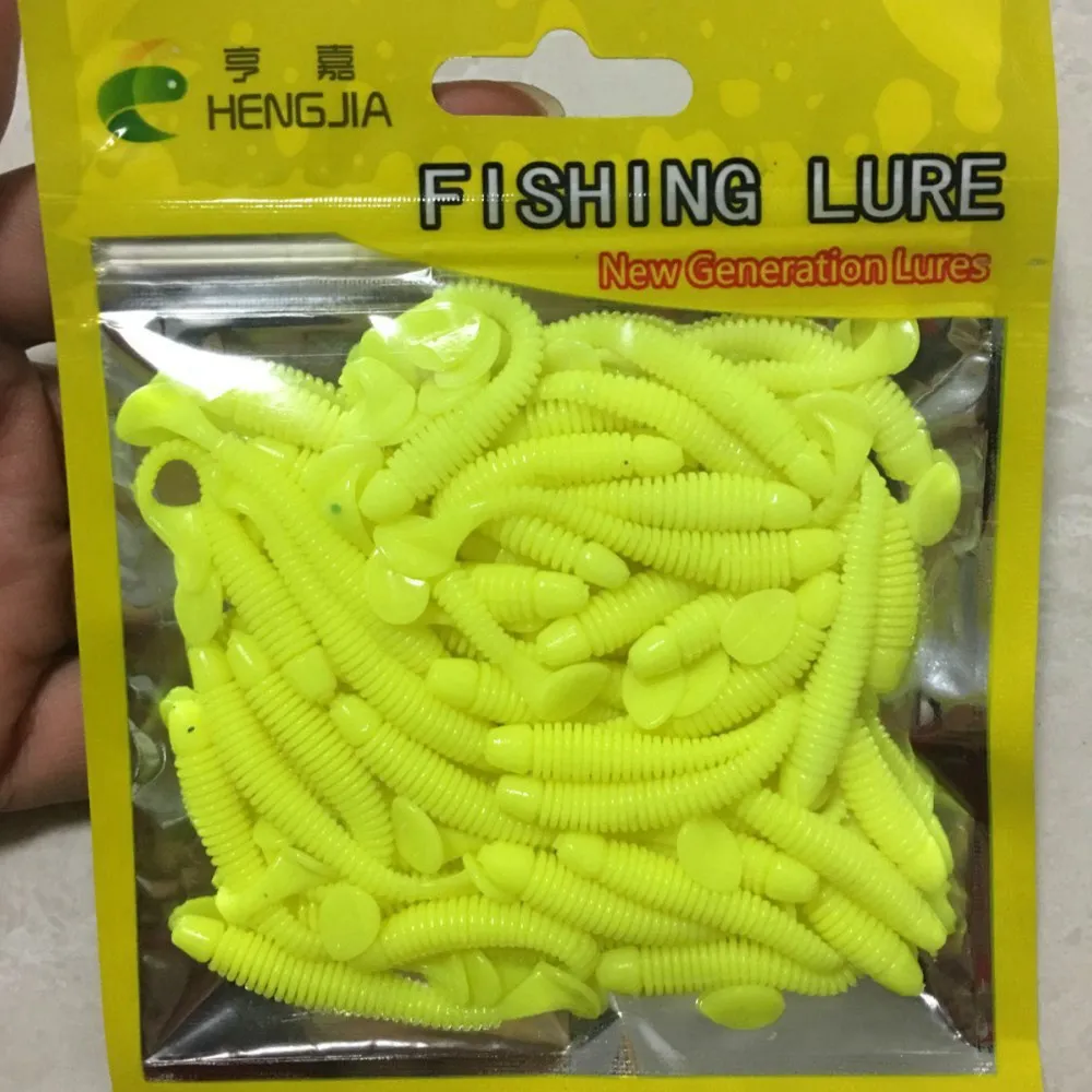 50 шт. 0 7 г/50 мм рыболовные приманки T хвост Softworm для червячной Плавание Jig Head мягкие