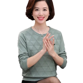 2018 Autumn Winter Cashmere Lace Sweater Women Jumper Mother Clothing Middle-Aged Women Knitted Sweater Coat Wool Sweater F383
2018 Autumn Winter Cashmere Lace Sweater Women Jumper Mother Clothing Middle-Aged Women Knitted Sweater Coat Wool Sweater F383
