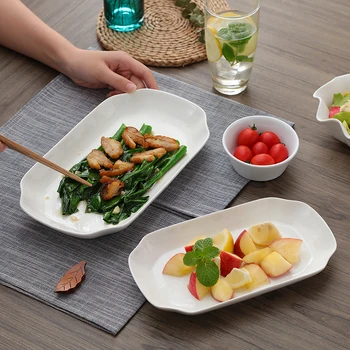 Fashion Microwave Plate Steamed Fish Dish Plain White New Ceramic Dish Double Ear Baking Oven Deep Plate Domestic Dish Tableware
Fashion Microwave Plate Steamed Fish Dish Plain White New Ceramic Dish Double Ear Baking Oven Deep Plate Domestic Dish Tableware