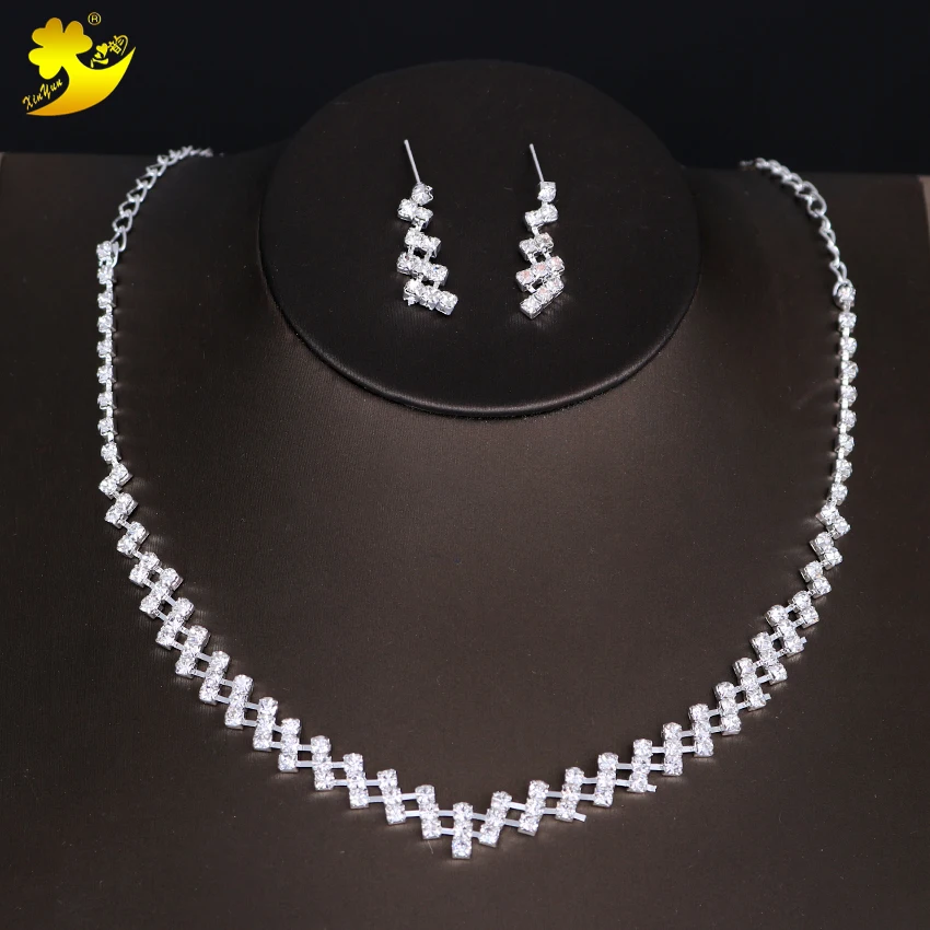 Xinyun Simple Rhinestone Set Bride Necklace Two-Piece Fashion Wedding Necklace Accessories Party To Give Guests Gifts
Xinyun Simple Rhinestone Set Bride Necklace Two-Piece Fashion Wedding Necklace Accessories Party To Give Guests Gifts