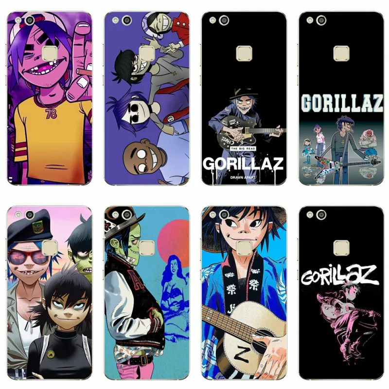Gorillaz высококачественный Мягкий Силиконовый ТПУ чехол для телефона Huawei P9 P10 P20 Lite