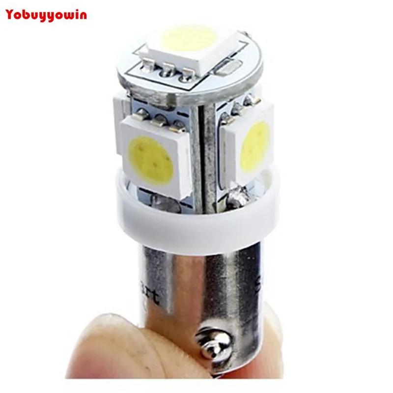 Бесплатная доставка 10 шт. белые светодиодные лампы T11 BA9s 5 SMD для номерного знака