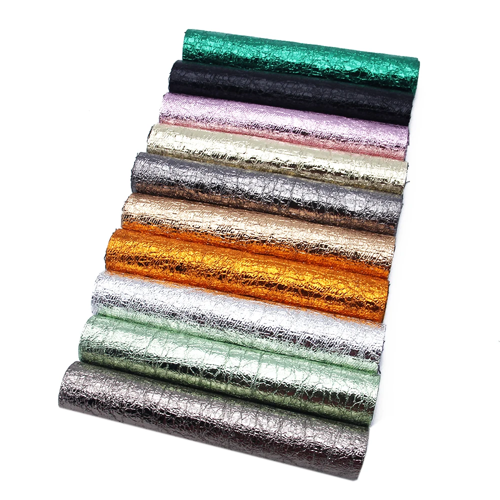 New 10Pcs/set 20*34cm Metal Crack Texture Faux Synthetic Leather Fabric For Hair Bow DIY Projects Handbag Shoes,1Yc7316
New 10Pcs/set 20*34cm Metal Crack Texture Faux Synthetic Leather Fabric For Hair Bow DIY Projects Handbag Shoes,1Yc7316