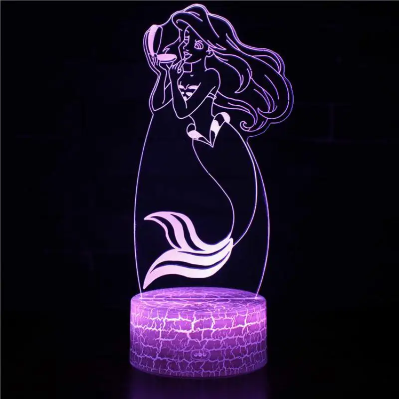 Mermaid 3d white base Table Lamps For Living Room Lovely 7 Color Change 3d Lamp for children's bedroom gift birthday
Mermaid 3d white base Table Lamps For Living Room Lovely 7 Color Change 3d Lamp for children's bedroom gift birthday