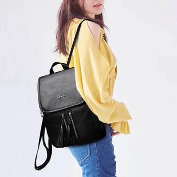 Waterproof Anti-theft Soft Leather Backpack with Tassel for Adults Teen Best Sale-WT
Waterproof Anti-theft Soft Leather Backpack with Tassel for Adults Teen Best Sale-WT