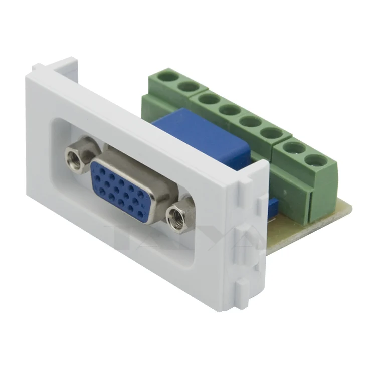 Разъем VGA 3 + 4 настенная пластина с винтовым разъемом на задней стороне |