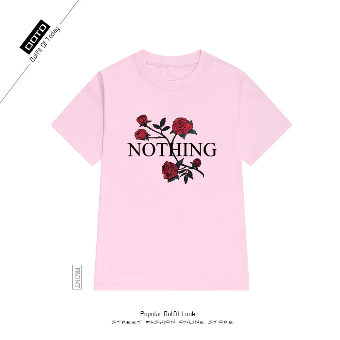 Nothing Letter Rose Print Female T Shirt Harajuku T-Shirts Women 2017 New Summer Short Sleeve Casual Clothing Punk Tee Tops
Nothing Letter Rose Print Female T Shirt Harajuku T-Shirts Women 2017 New Summer Short Sleeve Casual Clothing Punk Tee Tops