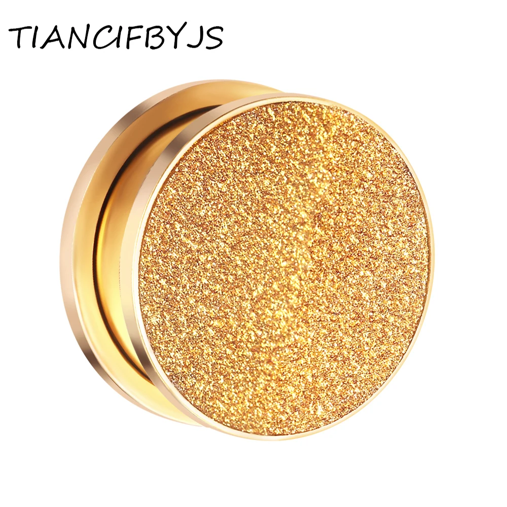 TIANCIFBYJS Piercing Tunnels Gold Silver Glitter Screw flesh tunnel 4-20mm wholesales piercing plugs earring gauges expander
TIANCIFBYJS Piercing Tunnels Gold Silver Glitter Screw flesh tunnel 4-20mm wholesales piercing plugs earring gauges expander