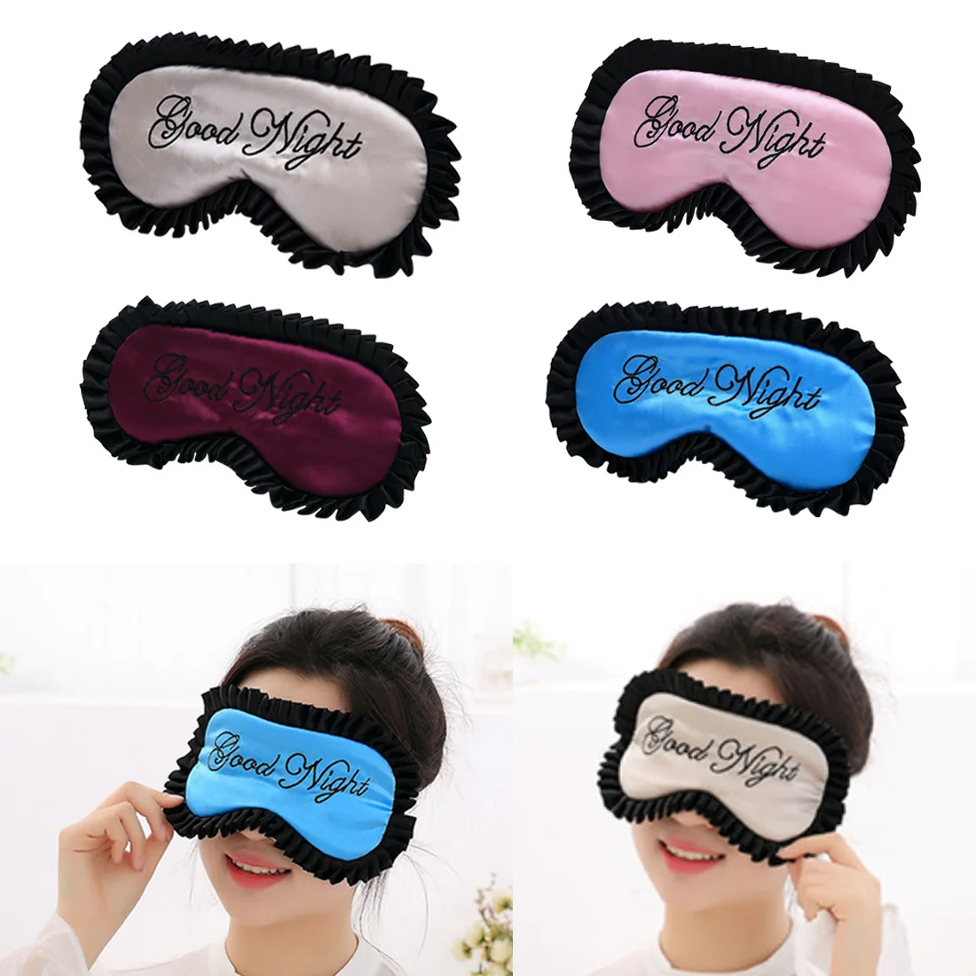 Comfortable Silk ImitationSatin Word Sleep Mask Eye Cover /Soft and smoothy Lace embroidered sleep beauty shade goggles
Comfortable Silk ImitationSatin Word Sleep Mask Eye Cover /Soft and smoothy Lace embroidered sleep beauty shade goggles