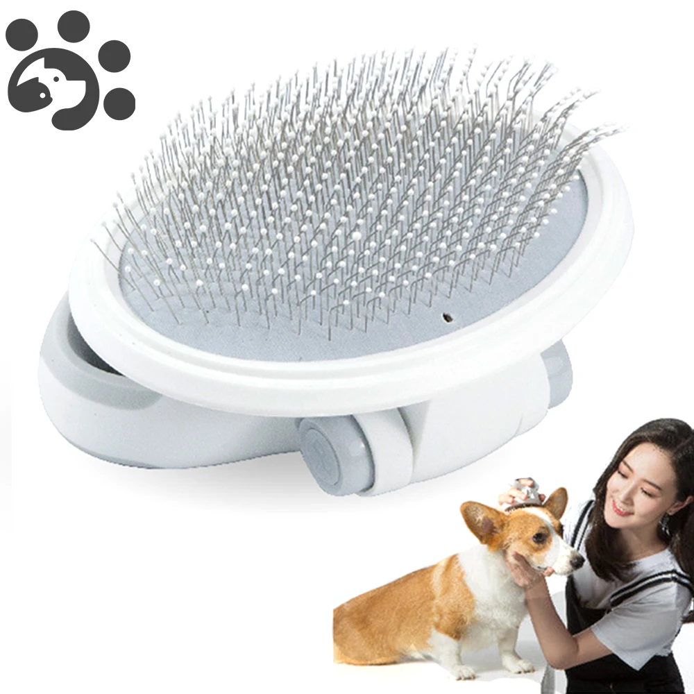 

DELE Needle Comb for Cats Brush for Cat Massage Puppy Dog Hair Removal Stainless Steel Adjustable Comb Tool for Teddy Yorkshire