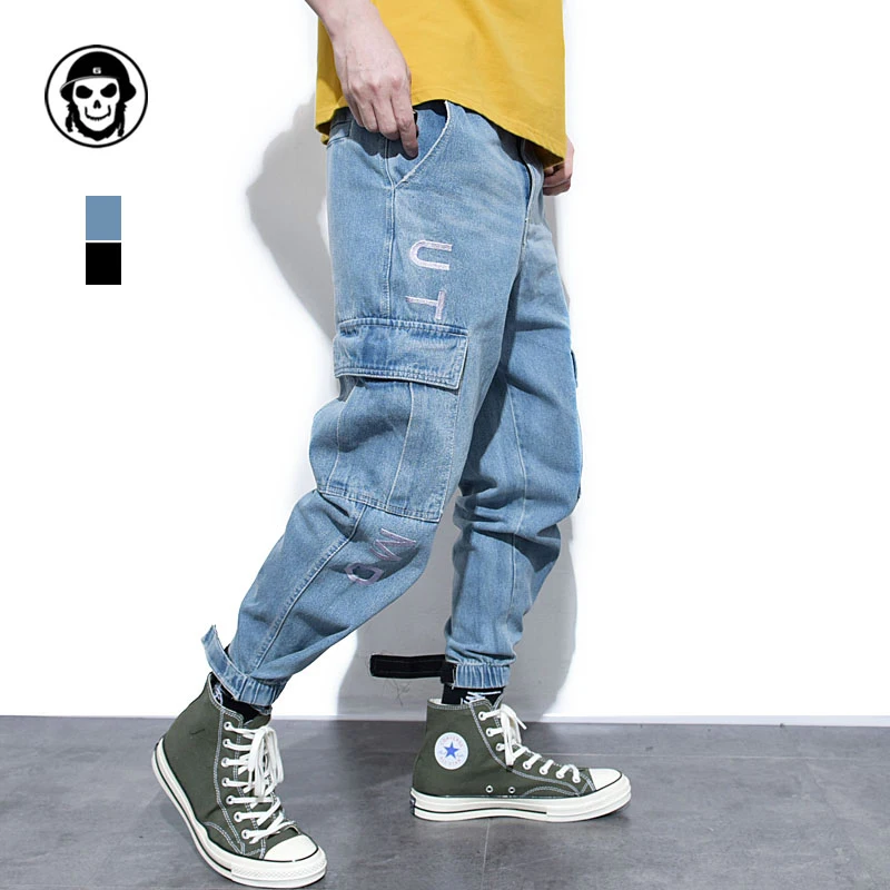 Fashion Streetwear Men Jeans Japanese Style Loose Fit Harem Trousers Big Pocket Cargo Pants Men Hip Hop Joggers Jeans Homme 
Fashion Streetwear Men Jeans Japanese Style Loose Fit Harem Trousers Big Pocket Cargo Pants Men Hip Hop Joggers Jeans Homme