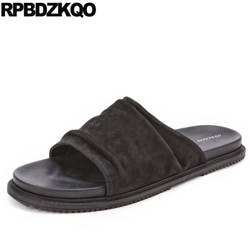 Slippers Genuine Leather Slip On Slides Beach Italian Summer 2018 Black Sandals Designer Shoes Men High Quality Platform Flat
Slippers Genuine Leather Slip On Slides Beach Italian Summer 2018 Black Sandals Designer Shoes Men High Quality Platform Flat