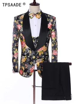 TPSAADE Man Suits Pattern Wedding Mens Suits for Groom Tuxedos Three Piece Jacket Vest Black Pants Slim Fit Custom Prom Costume
TPSAADE Man Suits Pattern Wedding Mens Suits for Groom Tuxedos Three Piece Jacket Vest Black Pants Slim Fit Custom Prom Costume