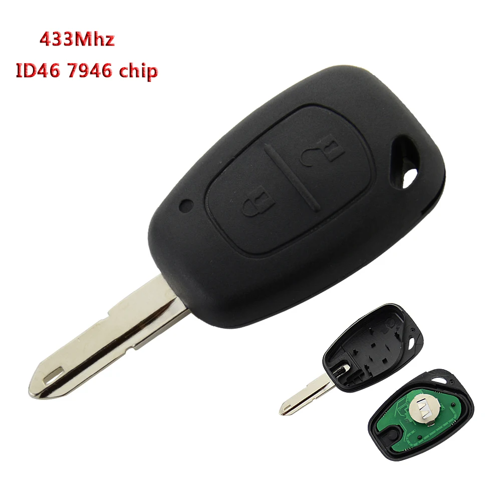 433Mhz 2 Buttons Car Complete Remote Key Case ID 46 Chip Transmister 206 Blade for Renault Traffic Master Vivaro Movano Kangoo
433Mhz 2 Buttons Car Complete Remote Key Case ID 46 Chip Transmister 206 Blade for Renault Traffic Master Vivaro Movano Kangoo