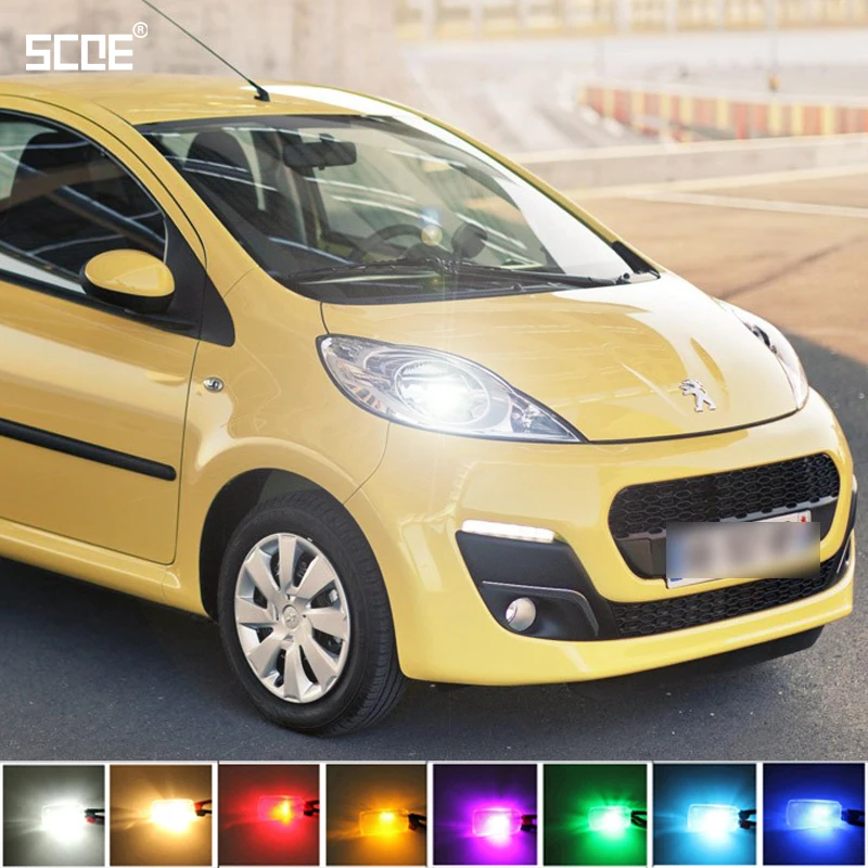 Для Peugeot 107 SCOE 2015 горячая Распродажа высококачественные 2X 12SMD