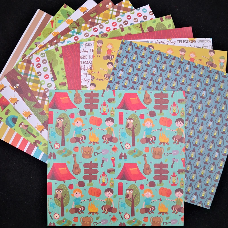 ZFPARTY 12pcs 6" Single-side Printed Let's go camping painting creative papercraft art paper handmade scrapbooking kit set book
ZFPARTY 12pcs 6" Single-side Printed Let's go camping painting creative papercraft art paper handmade scrapbooking kit set book